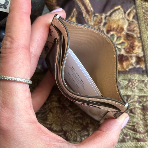 Authentic COACH Coated leather/smooth leather card case - Picture 5 of 8